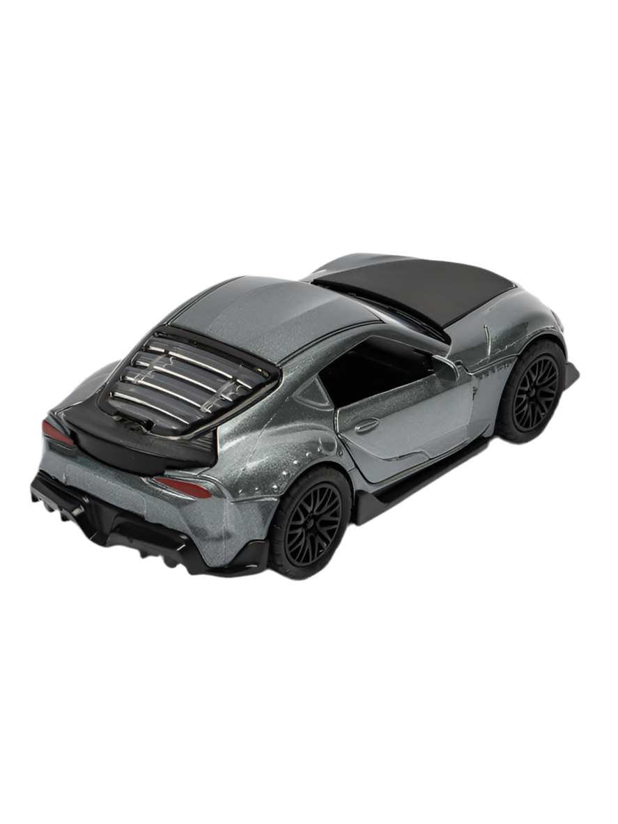 Toyota Supra 1:36 Die-Cast Metal Toy Car — Yellow & Gray