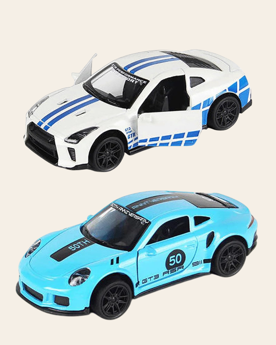 Die-Cast Cars | Nissan & Porsche | Pull Back (Ages 3-7)