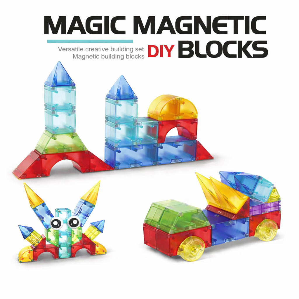 MAGIC Magnetic Building Blocks | 40 Pcs | STEM | Easy edition (Ages 3-7)