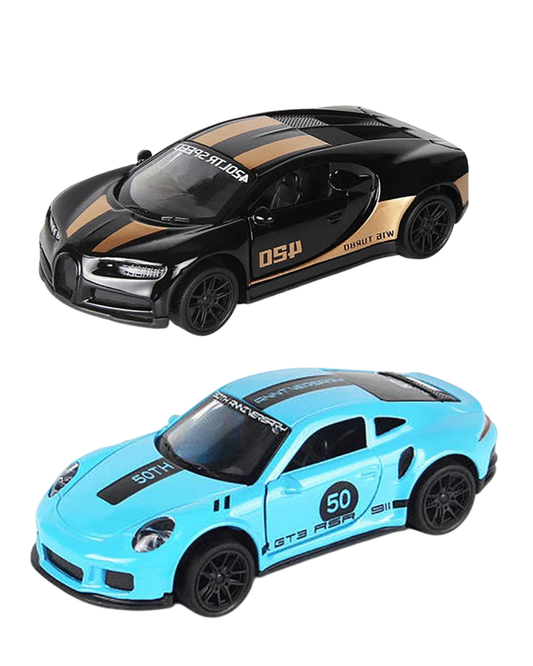 Die-Cast Cars | Bugatti & Porsche | Pull Back (Ages 3-7)