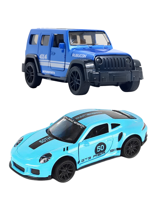 Die-Cast Cars | Ferrari & Rubicon Jeep | Pull Back (Ages 3-7)
