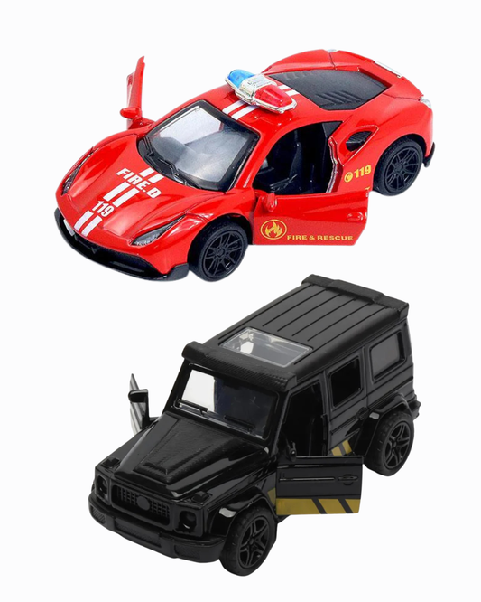 Ferrari & Mercedes Jeep Die-Cast Pull Back Cars (Ages 3-7)