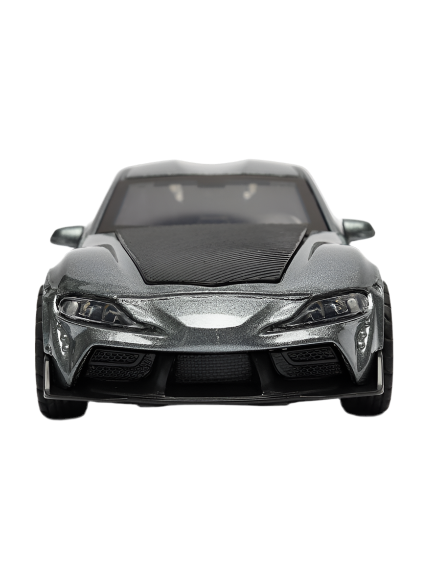Toyota Supra 1:36 Die-Cast Metal Toy Car — Yellow & Gray