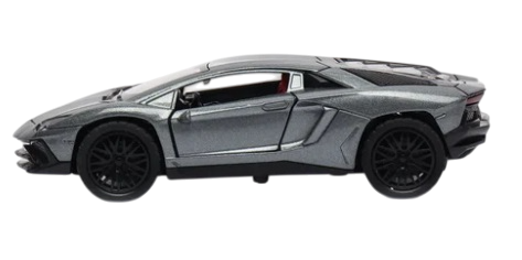 Lamborghini 1:36 Die-Cast Metal Toy Car — White & Gray | Pull Back