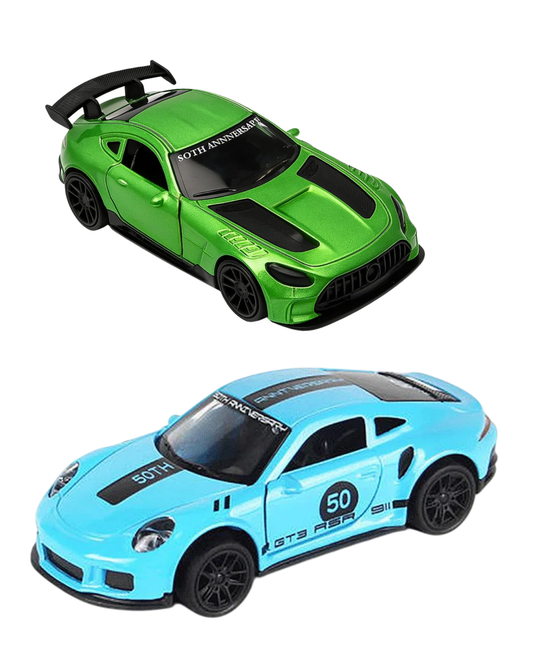Die-Cast Cars | Mercedes & Porsche | Pull Back (Ages 3-7)