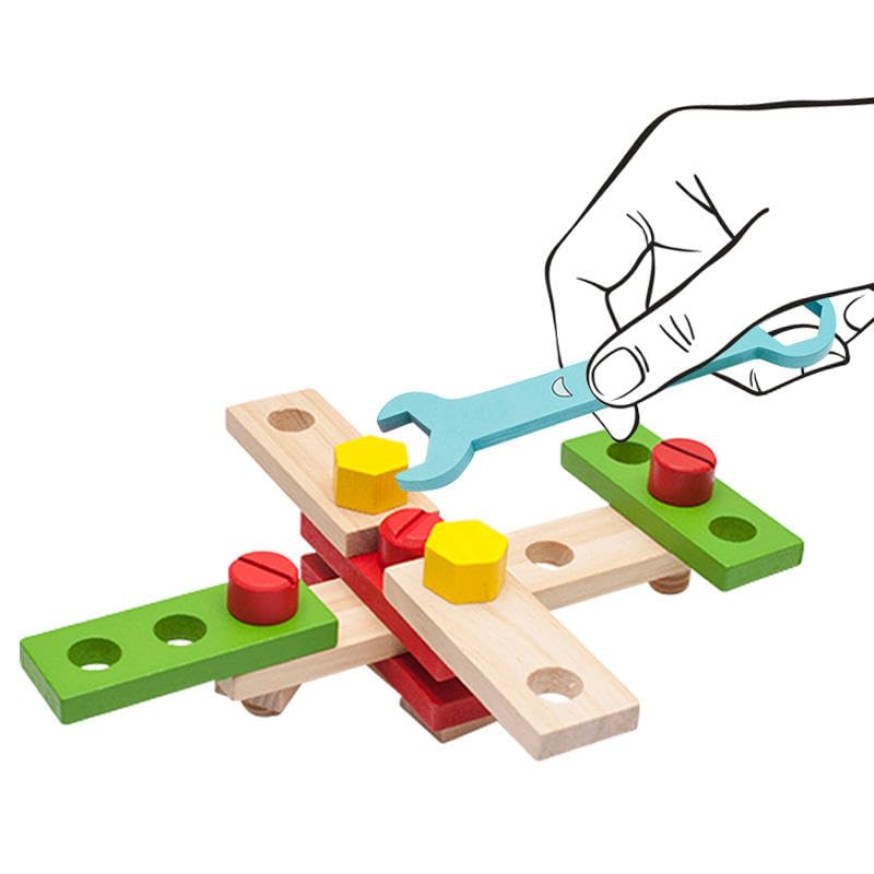 Wooden Tool Kit for Kids 3-6 Years | 28-Piece STEM Building Set