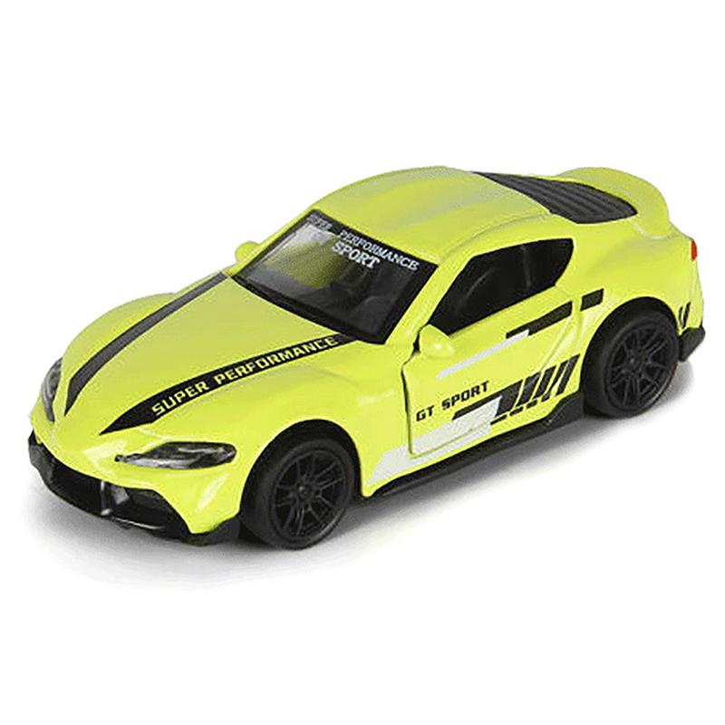 Toyota Supra 1:43 Die-Cast Metal Toy Car in Green — Pull Back &  Openable Doors (Ages 3-7)