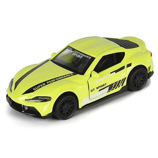 Toyota Supra 1:43 Die-Cast Metal Toy Car in Green — Pull Back &  Openable Doors (Ages 3-7)