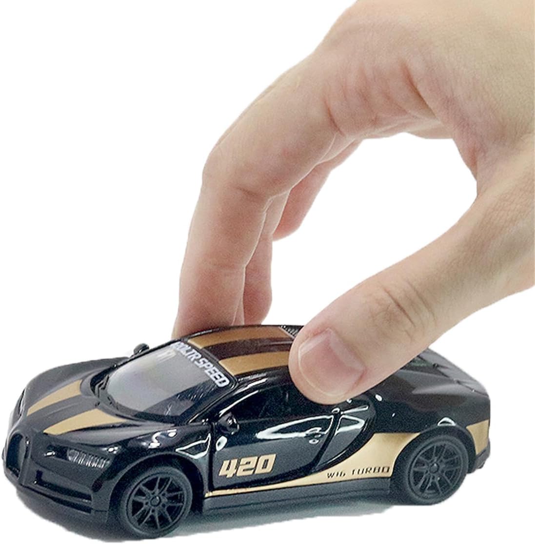 Bugatti 1:43 Die-Cast Metal Toy Car — Openable Doors & Pull-Back