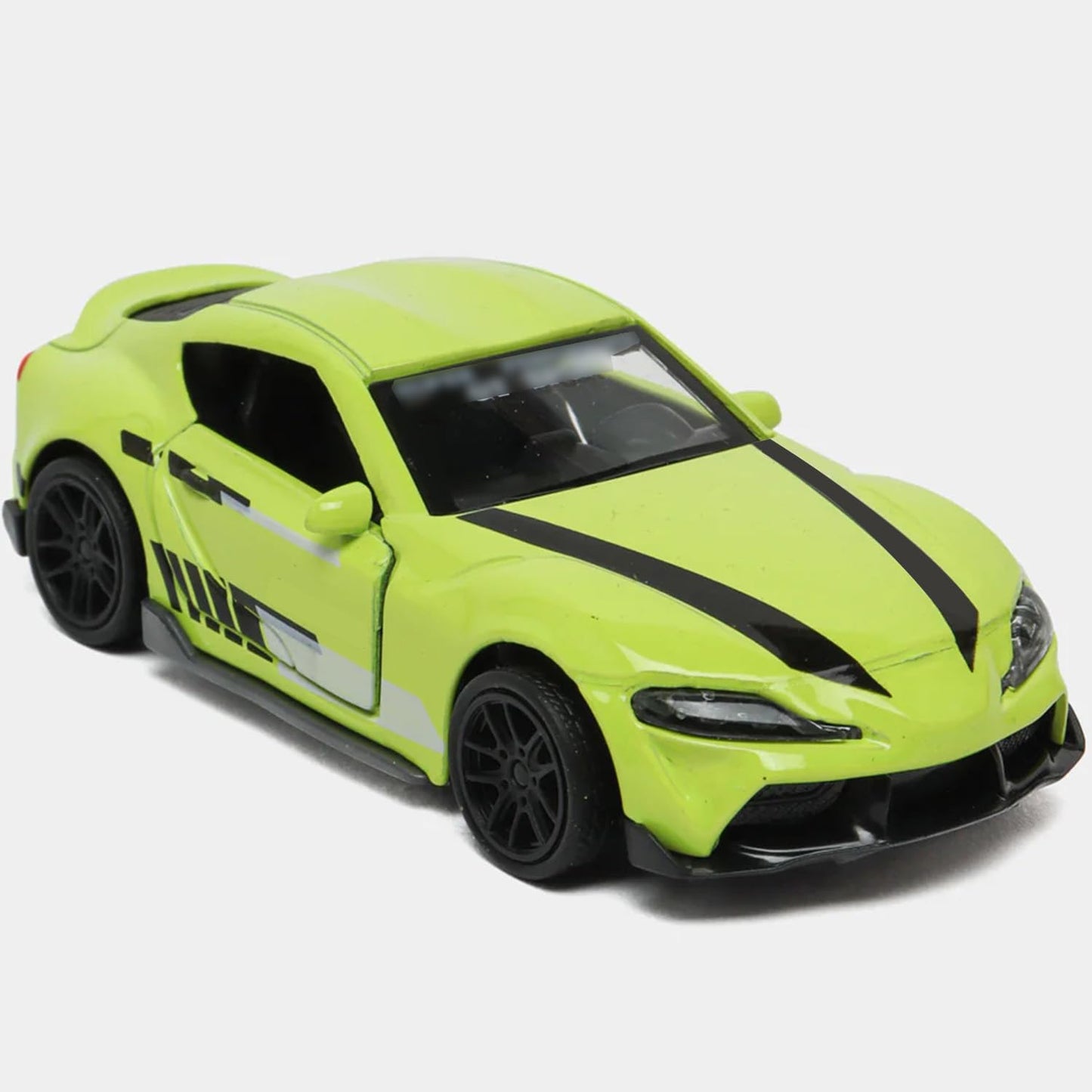 Toyota Supra 1:43 Die-Cast Metal Toy Car in Green — Pull Back &  Openable Doors (Ages 3-7)