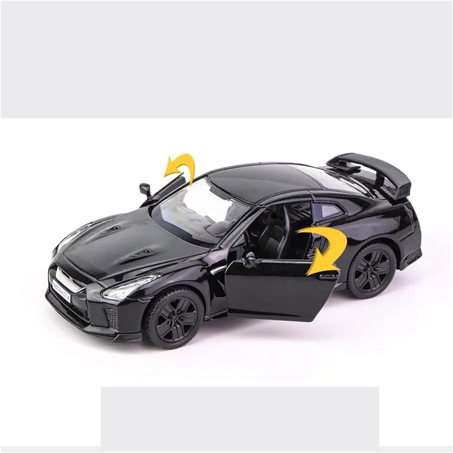 Nissan GTR 1:36 Die-Cast Metal Toy Car  - Lights, Music & Pull-Back (Ages 3-7)