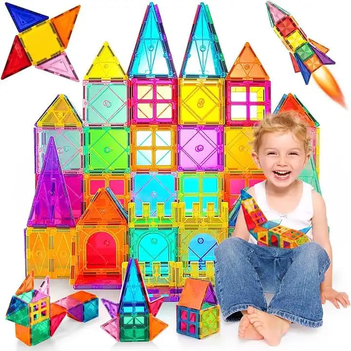 Magnetic Tiles 30 Pcs — STEM Building Set for Kids Ages 3–7