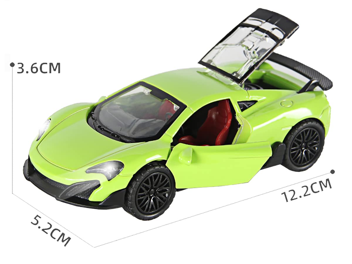 McLaren 1:36 Die-Cast Metal Toy Car — Orange & Green | Pull Back