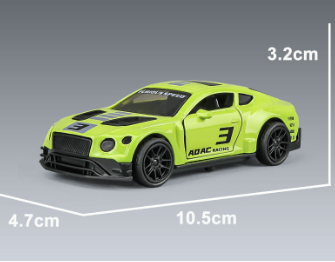 Bentley 1:43 Die-Cast Metal Toy Car — Pull Back & Openable Doors (Ages 3-7)