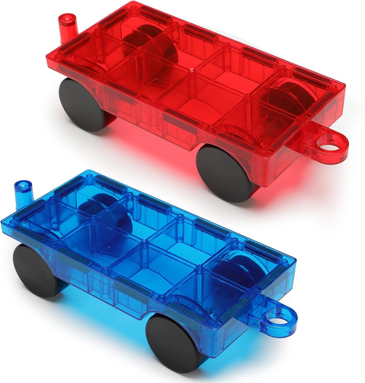 Magnetic Tiles Car Chassis 2 Pcs — Compatible Add-On Set | Random Colours (Ages 3-7)
