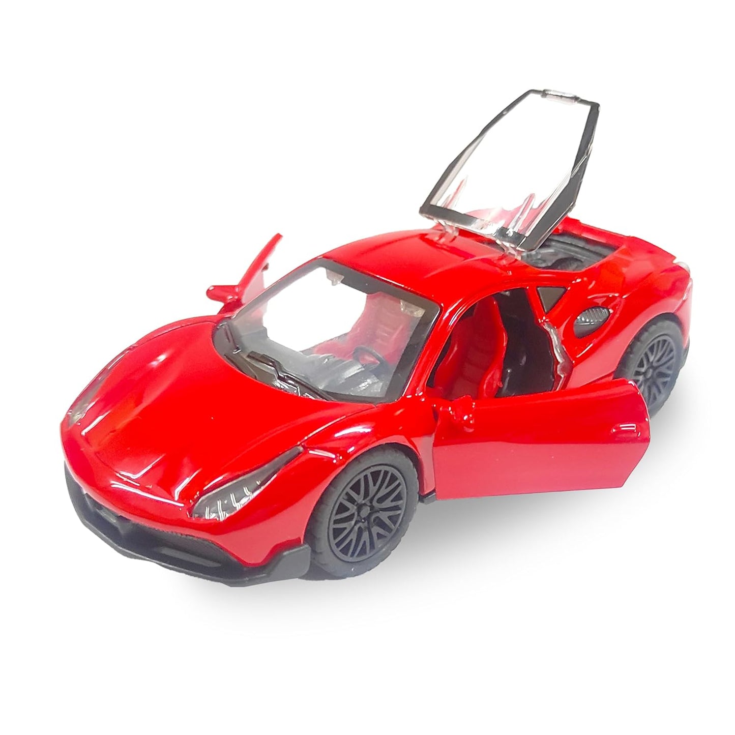 Ferrari 1:36 Die-Cast Metal Toy Car — Yellow & Red | Pull Back