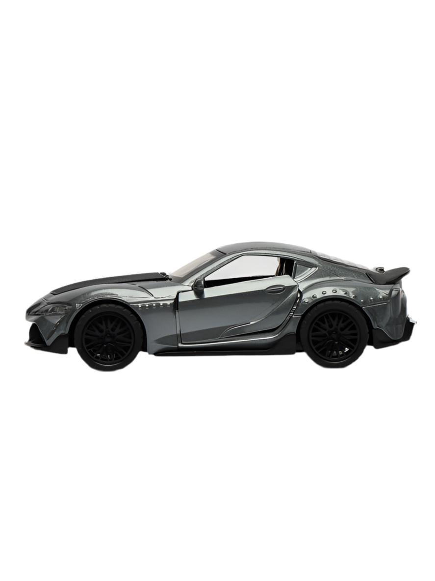 Toyota Supra 1:36 Die-Cast Metal Toy Car — Yellow & Gray