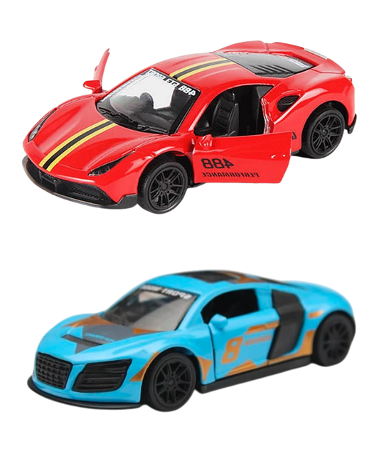 Ferrari & Audi Die-Cast Pull Back Cars (Ages 3-7)
