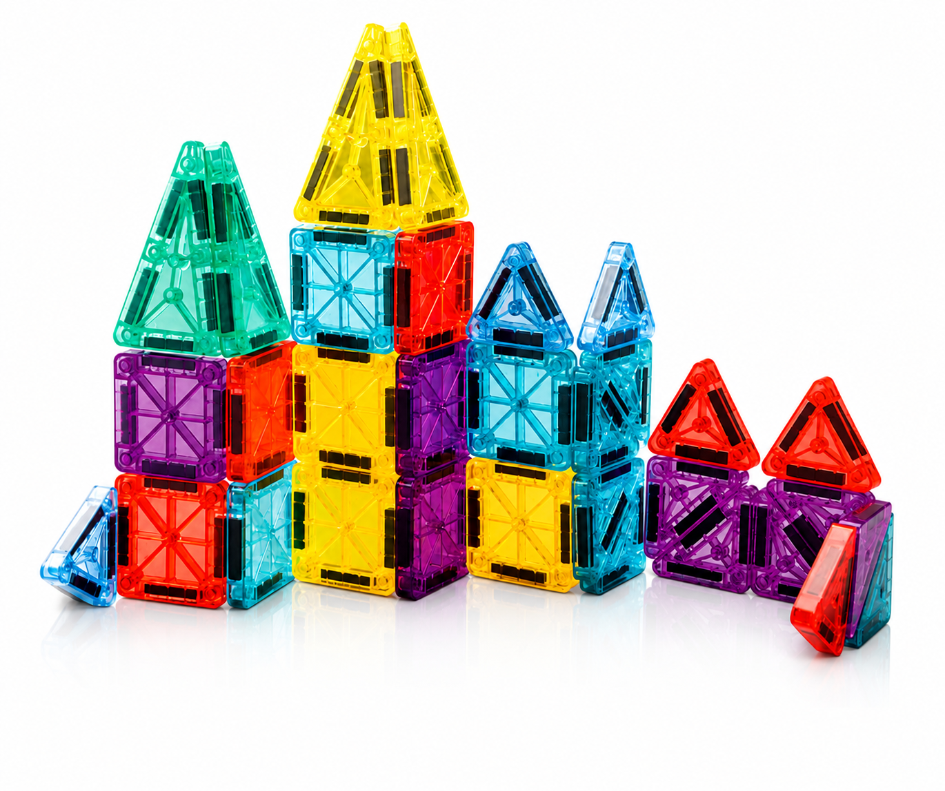 Mini Magnetic Tiles for Kids – 34 Pcs STEM Building Set (Ages 3+)