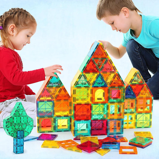 Magnetic Tiles 60 Pcs — STEM Building Set for Kids Ages 3–7