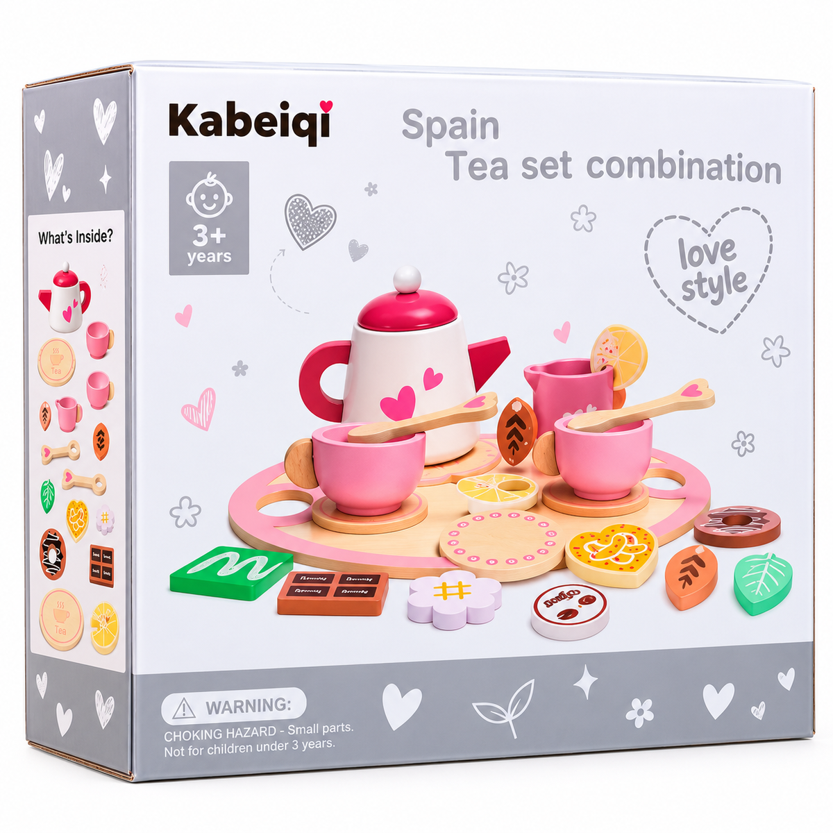 Danish Noble Wooden Afternoon Tea Party Toy Set – Pretend Play for Kids 3+