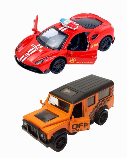 Die-Cast Cars | Ferrari & Defender | Pull Back (Ages 3-7)