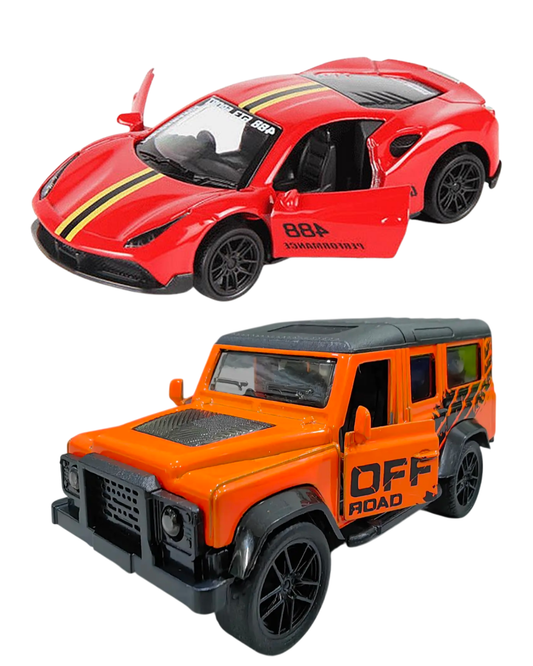 Ferrari & Land Rover Defender Die-Cast Cars (Ages 3-7)
