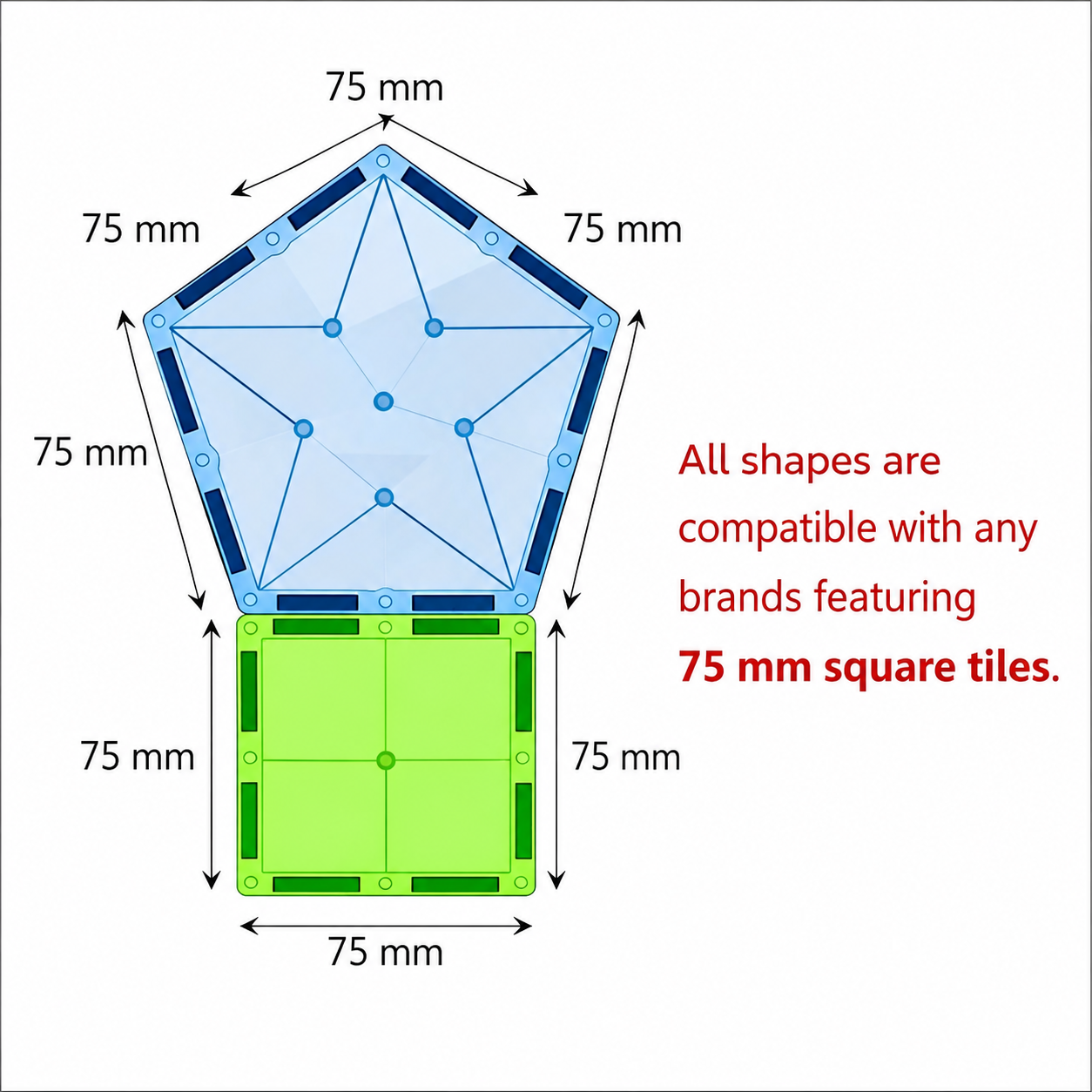Special Shape Magnetic Tiles