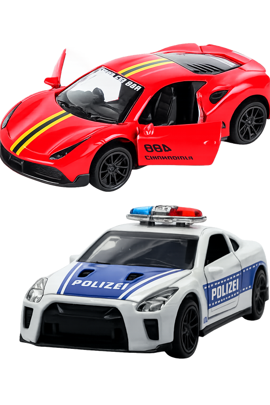Ferrari & Nissan Die-Cast Pull Back Cars (Ages 3-7)