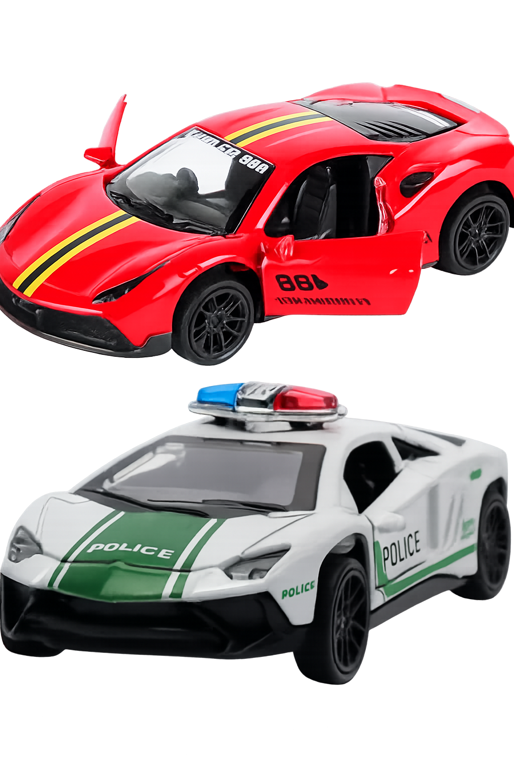 Ferrari & Lamborghini Die-Cast Pull Back Cars (Ages 3-7)