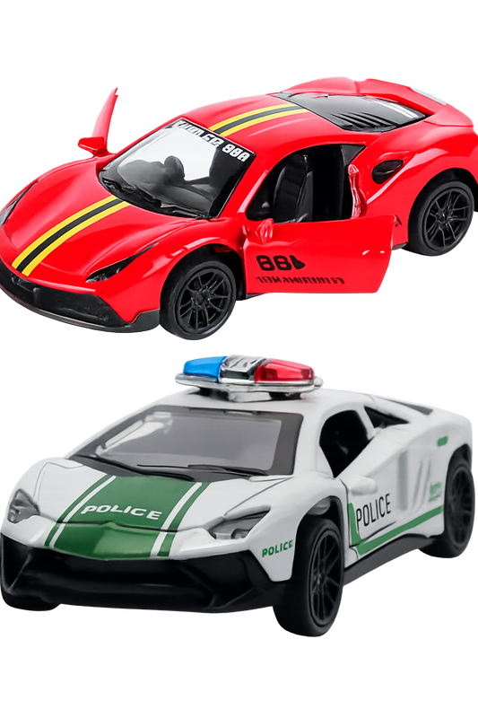 Ferrari & Lamborghini Die-Cast Pull Back Cars (Ages 3-7)