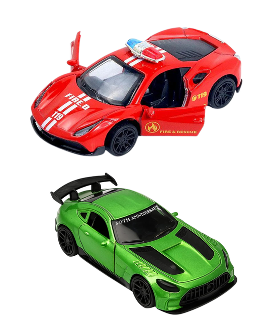 Die-Cast Cars | Ferrari & Mercedes | Pull Back (Ages 3-7)