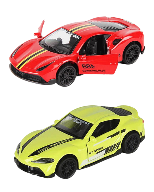 Ferrari & Toyota Die-Cast Pull Back Cars (Ages 3-7)
