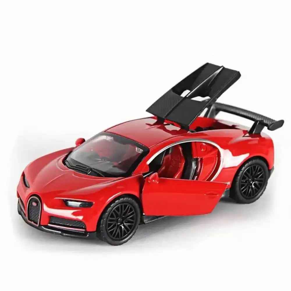 Bugatti 1:36 Die-Cast Metal Toy Car — Lights, Music & Pull-Back