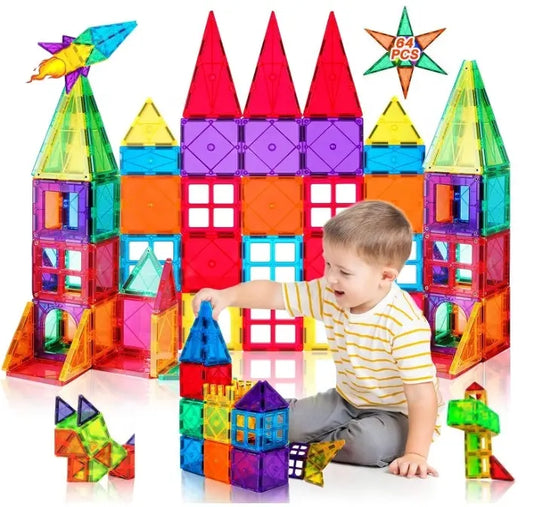 Magnetic Tiles 100 Pcs — STEM Building Set for Kids Ages 3–7