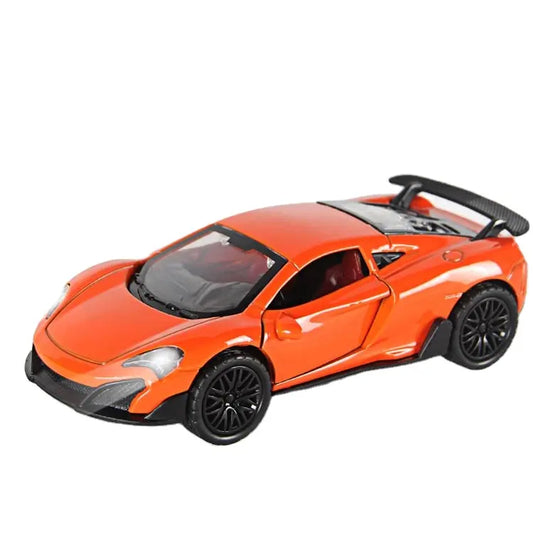 McLaren 1:36 Die-Cast Metal Toy Car — Orange & Green | Pull Back
