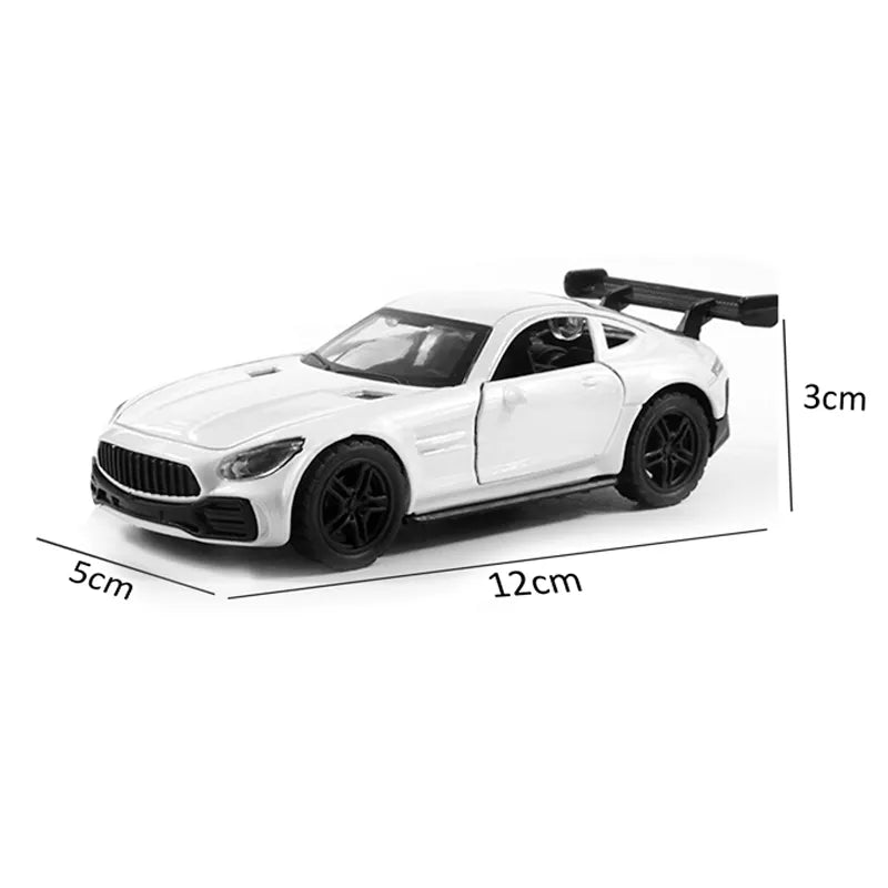 Mercedes 1:36 Die-Cast Metal Toy Car — LED Lights, Music & Pull Back (Ages 3-7)