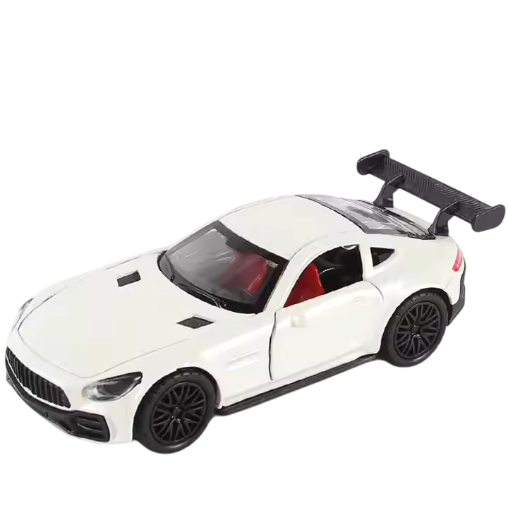Mercedes 1:36 Die-Cast Metal Toy Car — LED Lights, Music & Pull Back (Ages 3-7)