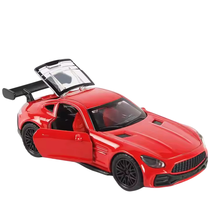Mercedes 1:36 Die-Cast Metal Toy Car — LED Lights, Music & Pull Back (Ages 3-7)