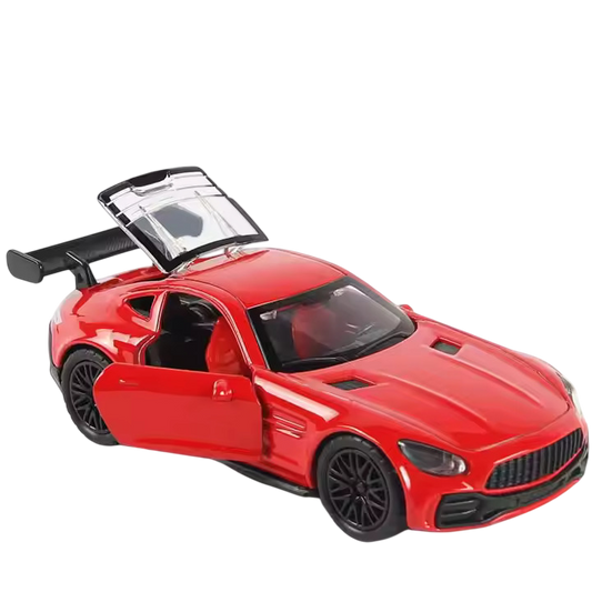 Mercedes 1:36 Die-Cast Metal Toy Car — LED Lights, Racing Sound & Pull-Back (Ages 3-7)