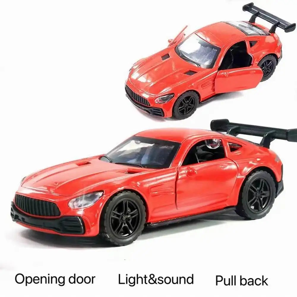 Mercedes 1:36 Die-Cast Metal Toy Car — LED Lights, Music & Pull Back (Ages 3-7)