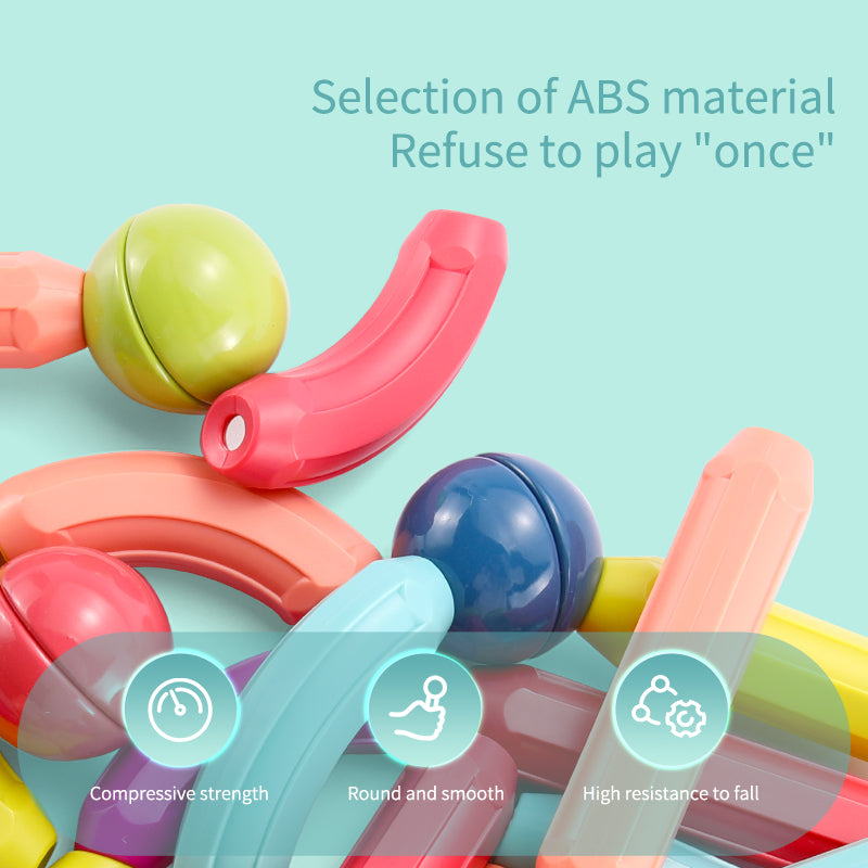 Magnetic Sticks and Balls Building Set — Set of 42 or 84 Pcs (Ages 3-7)