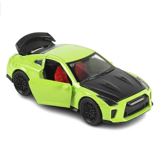 Nissan GTR 1:36 Die-Cast Metal Toy Car  - Lights, Music & Pull-Back (Ages 3-7)