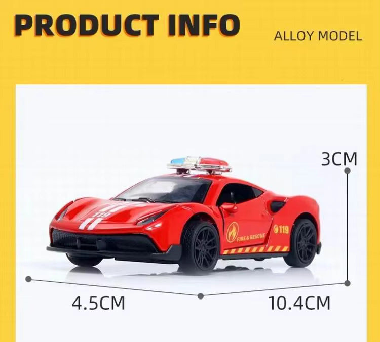 Ferrari 1:43 Die-Cast Pull Back Car | Openable Doors (Ages 3-7)