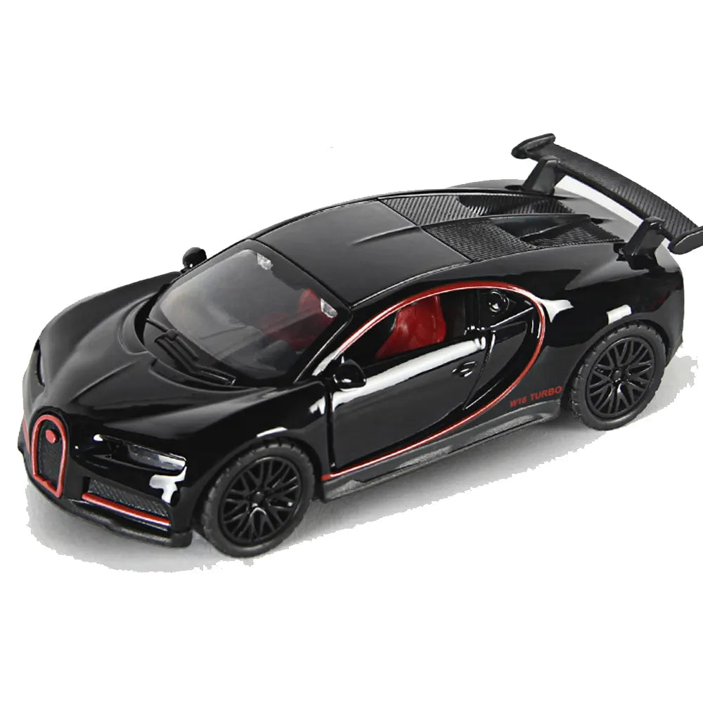 Bugatti 1:36 Die-Cast Metal Toy Car — Lights, Music & Pull-Back