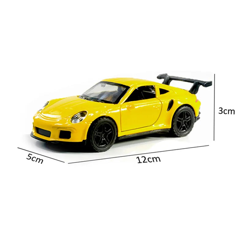 Porsche 1:36 Die-Cast Metal Toy Car — LED Lights, Music & Pull Back (Ages 3-7)