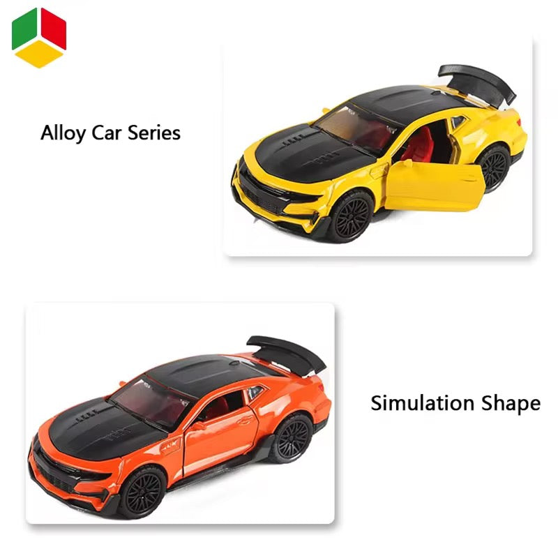 Chevrolet Camaro 1:36 Die-Cast Metal Toy Car — Lights, Music & Pull-Back (Ages 3-7)