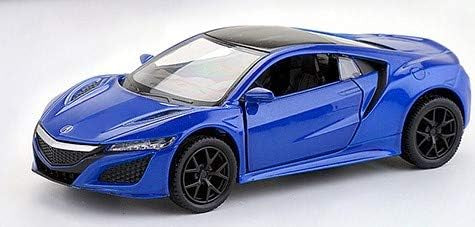 Honda NSX 1:36 Die-Cast Metal Toy Car — Blue & Red | LED Lights