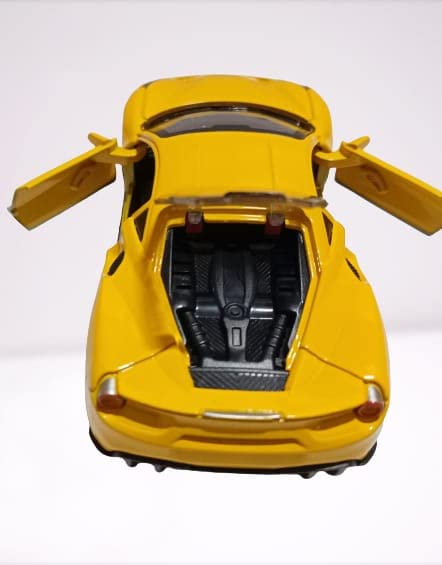 Ferrari 1:36 Die-Cast Metal Toy Car — Yellow & Red | Pull Back