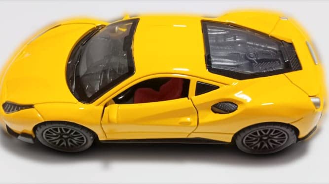 Ferrari 1:36 Die-Cast Metal Toy Car — Yellow & Red | Pull Back